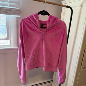 Victoria’s Secret Pink Velour Zip-Up Hoodie & Pants Set